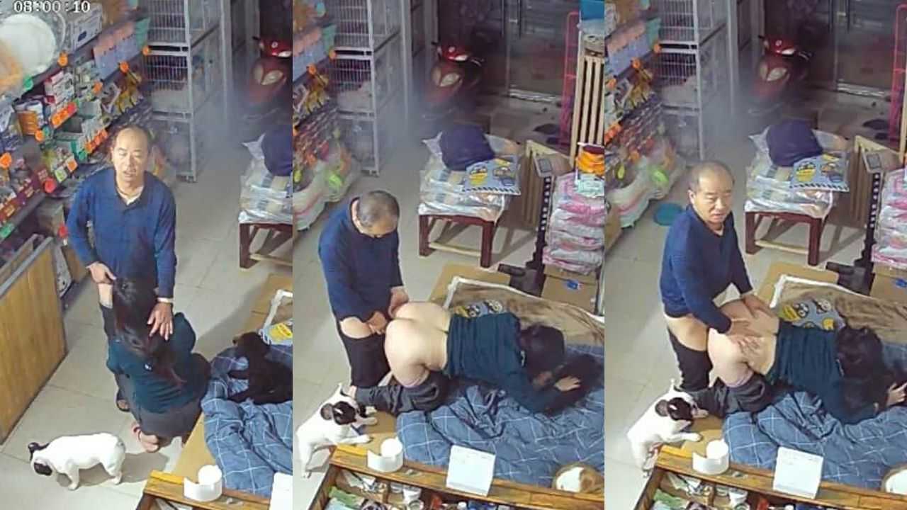 老夫妻在店里做爱 先舔再操