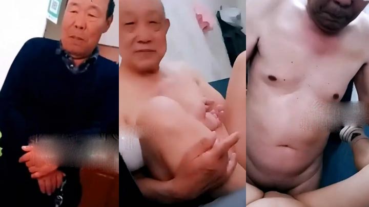 骚男邀三名老头一起干老太（10）